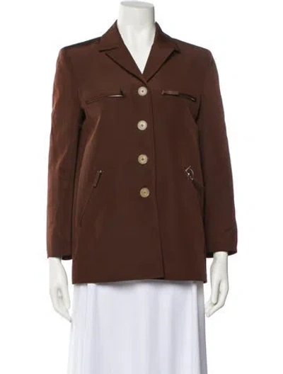 Pre-owned Khaite Blazer In Brown