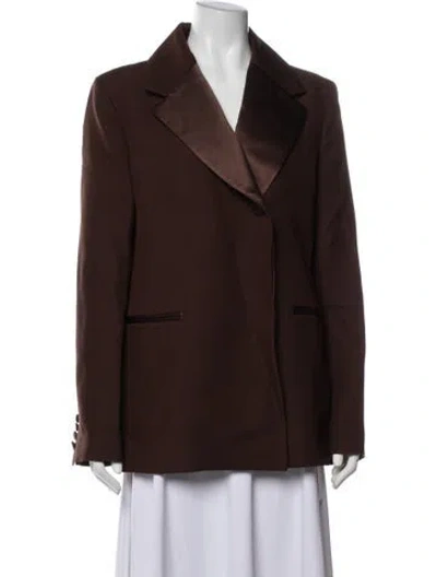 Pre-owned Khaite Blazer In Brown