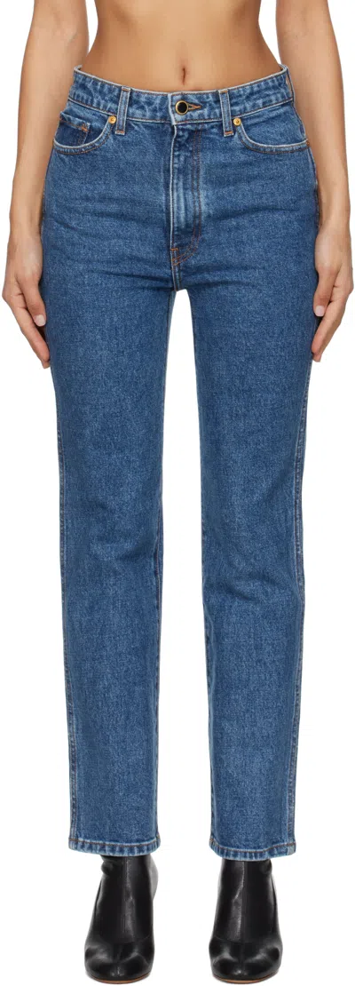 KHAITE BLUE ABIGAIL STRETCH JEANS