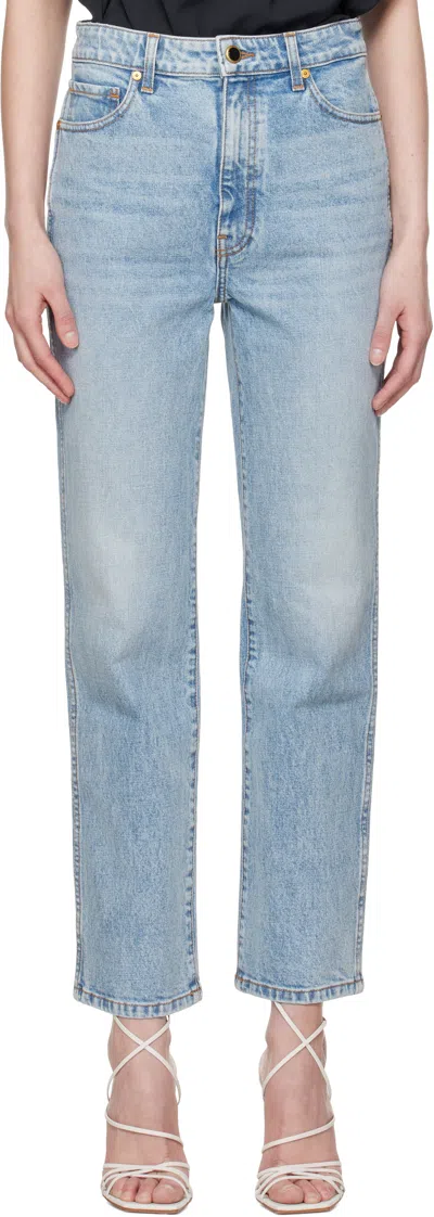Khaite Blue Abigail Stretch Jeans In 096 Bryce Stretch