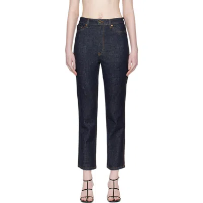 Khaite Blue Abigail Stretch Jeans In Black