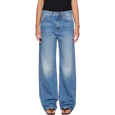 Khaite Blue Bonnie Jeans In 073 Holbrook