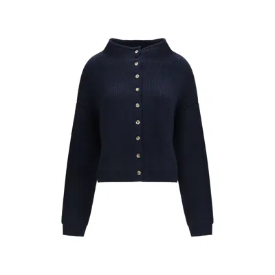 Khaite Cashmere Cardigan In Blue