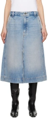 Khaite Charlene Cotton Denim Maxi Skirt In 094 Bryce