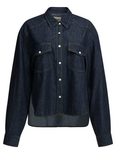 KHAITE KHAITE BLUE COTTON JACKET