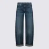 Khaite Blue Cotton Jeans In Blue