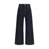 Khaite Blue Cotton Straight-leg Jeans In Blue