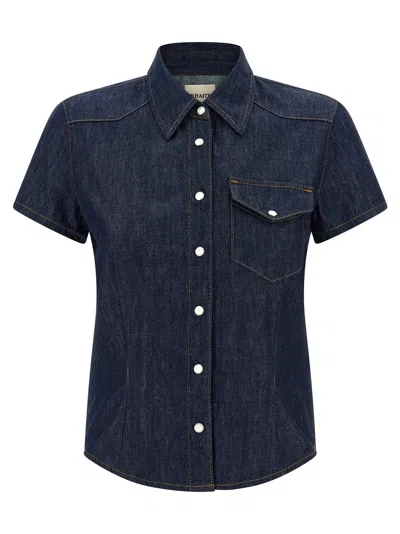 Khaite Blue Cotton Women's Blouse