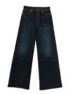 Khaite Abigail High Rise Straight Jeans In Blue