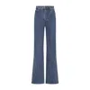 Khaite High-waisted Straight Leg Denim Jeans In Blue