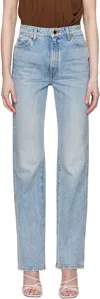 Khaite Blue Danielle Stretch Jeans In 096 Bryce Stretch