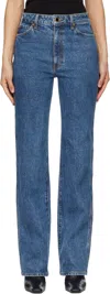 Khaite Danielle High Waist Straight Leg Jeans In Black