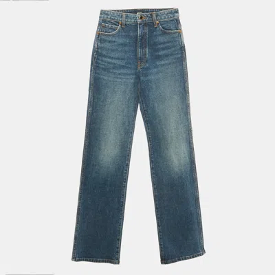 Pre-owned Khaite Blue Faded Denim Danielle Jeans S Waist 25"
