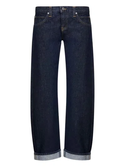 KHAITE WOMEN BLUE LOW-RISE JEANS, 29 LUXURY JEANS FOR WOMEN DARVEYS