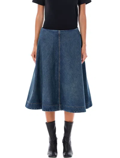 Khaite Blue Renta Denim Skirt