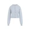 Khaite Atmosphere Blue Cashmere Everheart Cardigan In Blue