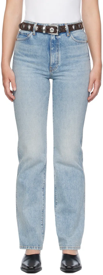 Khaite Blue 'the Danielle' Stretch Jeans In 096 Bryce Stretch
