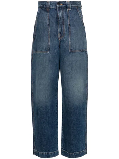 Khaite Weite Hewitt High-rise-jeans In Blau