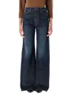 Khaite Abigail High Rise Straight Jeans In Blue