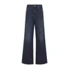Khaite Womens Benson Bonnie Straight-leg Denim-blend Jeans In Blue