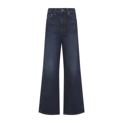 KHAITE BLUE WIDE LEG JEANS