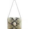Khaite Bobbi Python Embossed Shoulder Bag In Natural 121