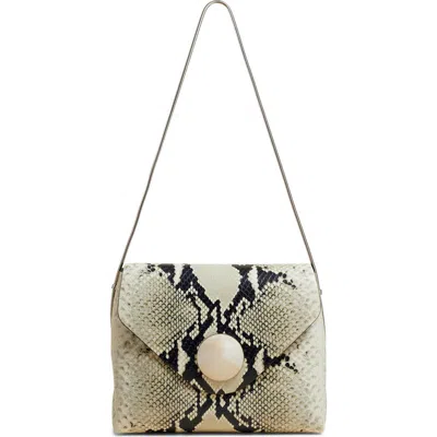 Khaite Bobbi Python Embossed Leather Bag In Natural