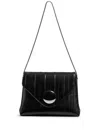 Khaite Bobbi Leather Shoulder Bag In Black
