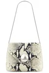 Khaite Bobbi Python Embossed Shoulder Bag In Natural