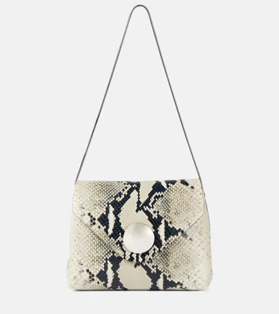 KHAITE BOBBI SNAKE-EFFECT LEATHER SHOULDER BAG