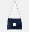 Khaite Bobbi Suede Shoulder Bag In Blue