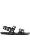 Khaite Boden Silver Studded Leather Sandals
