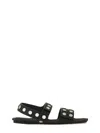 Khaite Boden Silver Studded Leather Sandals
