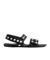 Khaite Black Boden Flat Sandals In Black