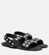 Khaite Boden Silver Studded Leather Sandals