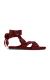 Khaite Boden Tie Flat In Burgundy