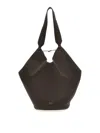 Khaite Small Lotus Tote Bag In Green