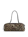 Khaite Simona Leather-trimmed Leopard-print Calf Hair Shoulder Bag In Nude