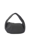 Khaite Olivia Small Suede Shoulder Bag In Black