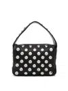 Khaite Elena Small Studded Textured-leather Shoulder Bag In Black