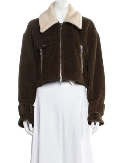 Pre-owned Khaite Bomber Jacket In Brown