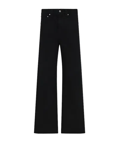 Khaite Bonnie Denim Straight Jeans In Black