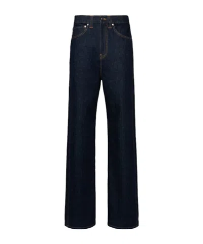 Khaite Bonnie Denim Straight Jeans In Blue