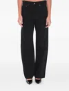 Khaite Cotton Slashed-pocket Jeans In Black