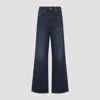 Khaite Womens Benson Bonnie Straight-leg Denim-blend Jeans In Blue