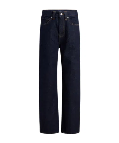 Khaite Bonnie Straight-leg Cotton Denim Jeans In Blue