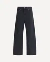 Khaite Bacall Low Rise Straight Jeans In Black