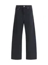 Khaite Bacall Low Rise Straight Jeans In Black