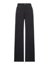 Khaite Bacall Low Rise Straight Jeans In Black