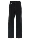 Khaite Bacall Low Rise Straight Jeans In Black